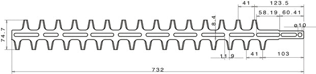 Heckenscherenmesser Beidseitig 629 mm passend für Heckenschere von STIHL - Bild 2