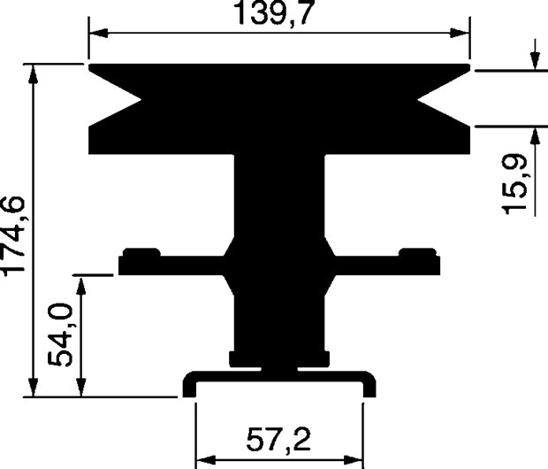 HUSQVARNA Messerspindel 532 12 16-87 für Rasentraktor Ersatzteil
