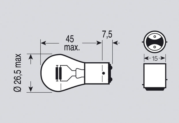 MTD Lampe P21/5W 24 V für Rasentraktor Ersatzteil