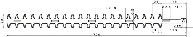 Heckenscherenmesser 674 mm passend für Heckenschere und Rasentrimmer Ersatzteil – Ersatzteil schneller Versand
