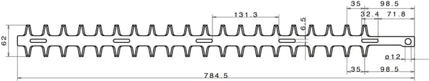 Heckenscherenmesser 686 mm passend für Heckenschere und Rasentrimmer Ersatzteil – Ersatzteil schneller Versand