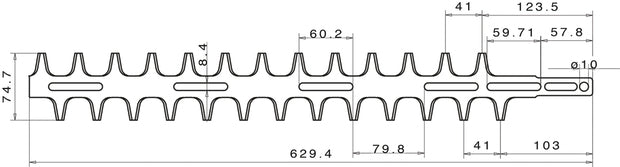 Heckenscherenmesser Beidseitig 526 mm passend für Heckenschere von STIHL - Bild 2