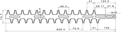 Heckenscherenmesser Beidseitig 526 mm passend für Heckenschere von STIHL - Bild 2
