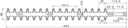Heckenscherenmesser Beidseitig 537 mm passend für Heckenschere von ALPINA, EFCO und IDEAL u. a. - Bild 2
