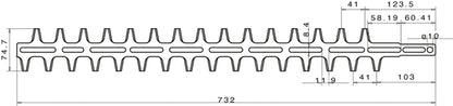 Heckenscherenmesser Beidseitig 629 mm passend für Heckenschere von STIHL - Bild 2
