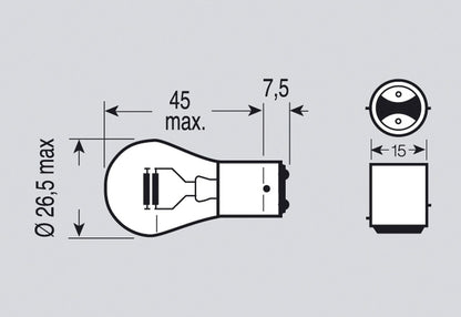 MTD Lampe P21/5W 24 V für Rasentraktor Ersatzteil
