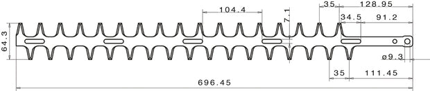 TANAKA Heckenscherenmesser 120-33168-21 für Heckenschere Ersatzteil